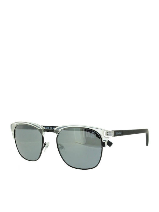 Timberland Men's Sunglasses with Transparent Frame and Black Lens TB9148-26D