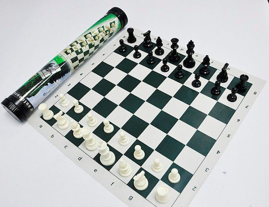 Chess Folding Roll with Pawns 19.5x19.5cm