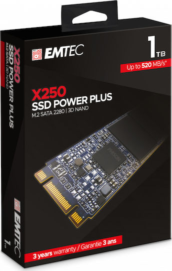 Emtec X250 SSD 1TB M.2 Type with SATA III Connection ECSSD1TX250