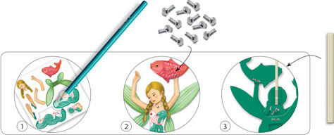 Djeco Paper Construction Toy Fairy Puppets for Children 6+ years old+ Years
