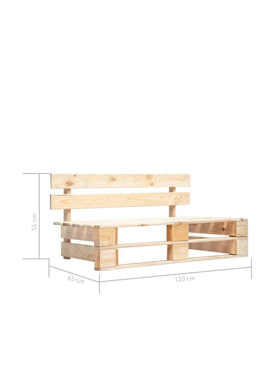 Παγκάκι Εξωτερικού Χώρου Ξύλινο 110x65x55cm