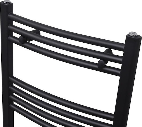 vidaXL Curved Handtuchhalter Badezimmer 480x480 184kcal/h Schwarz