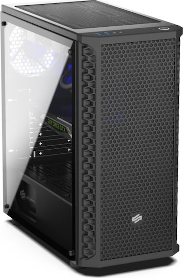 SilentiumPC Signum SG1 TG Gaming Midi Tower Κουτί Υπολογιστή με Πλαϊνό Παράθυρο Μαύρο