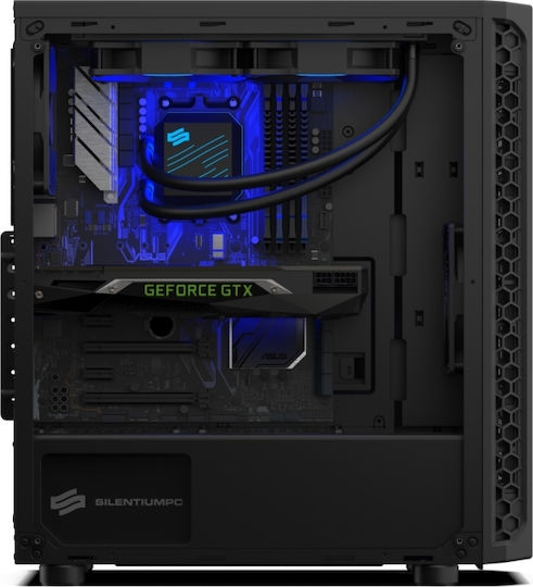 SilentiumPC Signum SG1 TG Gaming Midi Tower Κουτί Υπολογιστή με Πλαϊνό Παράθυρο Μαύρο