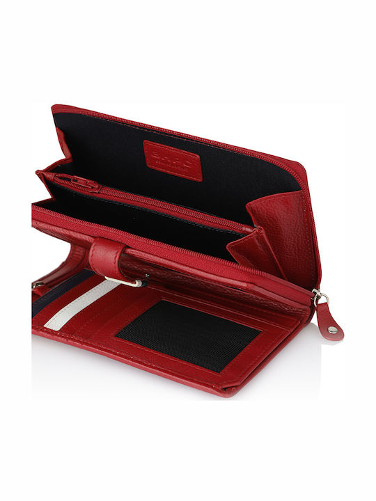 Large Leather Women's Wallet Classic Red
