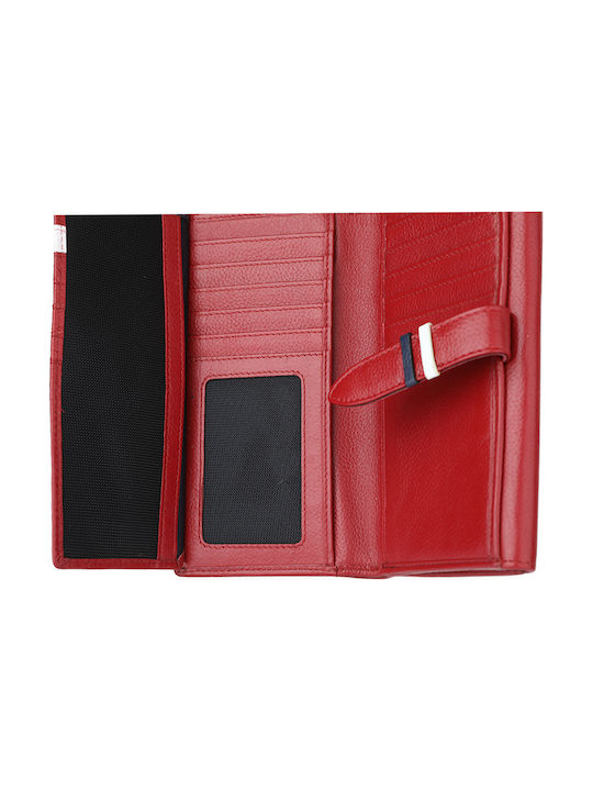Large Leather Women's Wallet Red