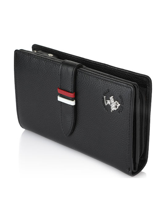 Large Leather Women's Wallet Classic Black