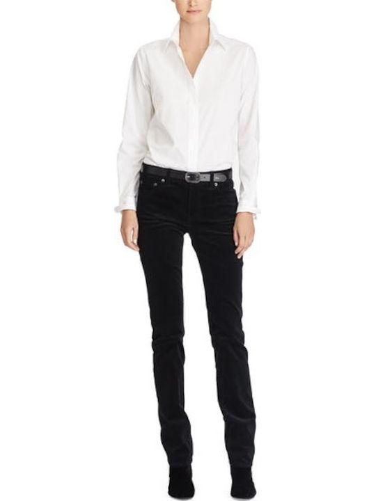 Women's Monochrome Long Sleeve Shirt White