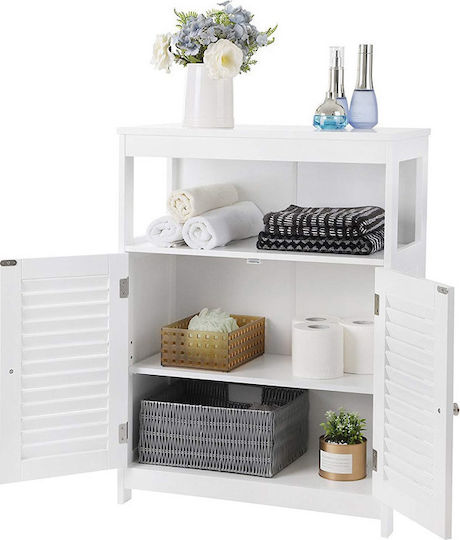 Songmics Dulap de baie Cabinet de baie L60xA30xÎ80cm Alb