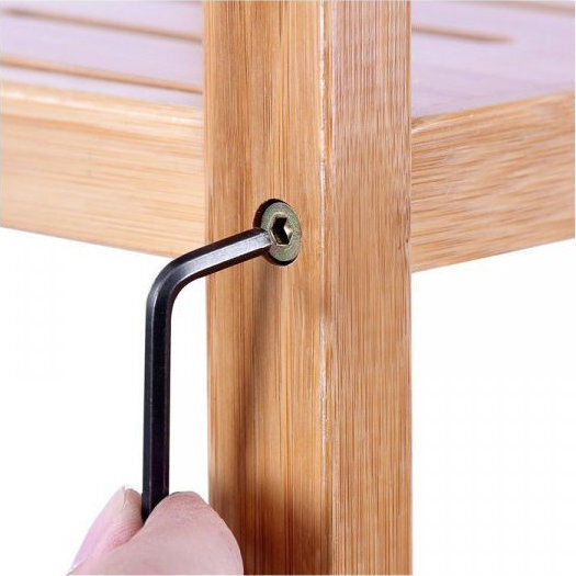 Songmics Επιδαπέδια Ραφιέρα Μπάνιου Bamboo με 3 Ράφια 60x26x66cm Songmics Επιδαπέδια Ραφιέρα Μπάνιου Bamboo με 3 Ράφια 60x26x66cm