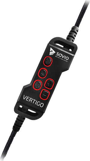 Savio Vertigo Über Ohr Gaming-Headset mit Verbindung USB Rot