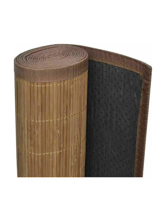 vidaXL Antiderapant Covor Rectangular Din paie Maro 80x200cm