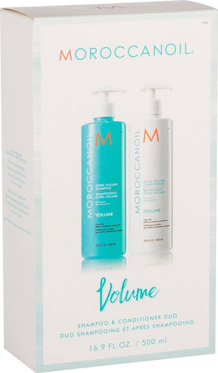 Moroccanoil Volume Hair Care Set for Volume for Fine Hair with Shampoo and Conditioner 2pcs