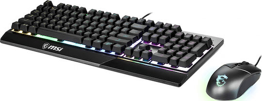 MSI Vigor GK30 Combo Σετ Gaming Πληκτρολόγιο με RGB φωτισμό & Ποντίκι (Αγγλικό US)