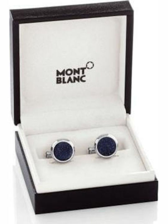 Mont Blanc Meisterstuck Cufflink from Silver In Blue Colour