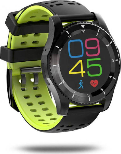 DAS.4 SG10 Stainless Steel Smartwatch με Παλμογράφο (Μαύρο)