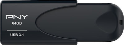 PNY Attaché 4 64GB USB 3.1 Stick Μαύρο