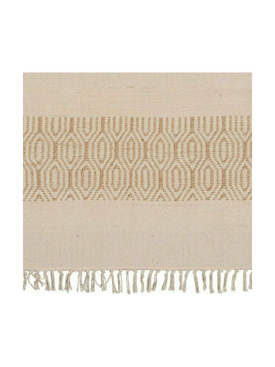 Synchronia Kalindi Rug Rectangular Wicker with Fringes Beige