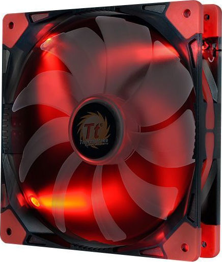 Thermaltake Luna 14 LED Case Fan 140mm (1000rpm / 60.55cfm) με Κόκκινο Φωτισμό και Σύνδεση 3-Pin / 4-Pin Molex Κόκκινο