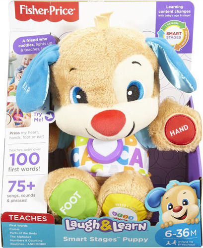 Fisher Price Animal Educational Puppy Smart Stages made of Fabric with Music and Sounds for 6++ Months