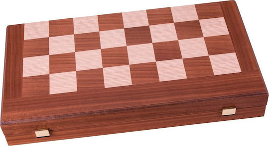 Manopoulos Mahogany Handmade Табла/Шах с Пулове & Фигури 30x34см