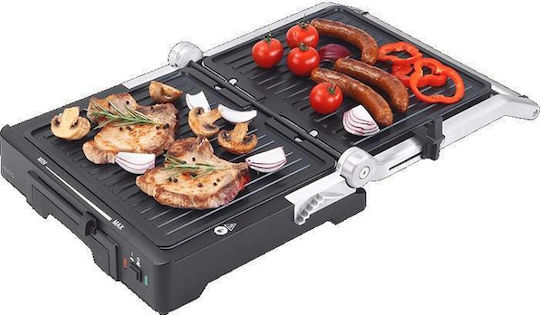 ECG KG 300 Deluxe Τοστιέρα Γκριλιέρα με Αποσπώμενες Πλάκες 2000W Γκρι