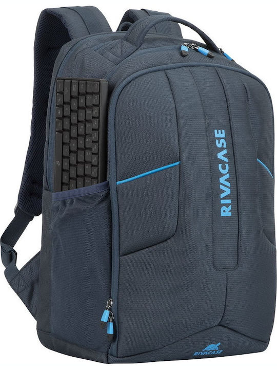 Rivacase Borneo Gaming Backpack Αδιάβροχη Τσάντα για Laptop 17.3" με Θύρα USB Dark Blue