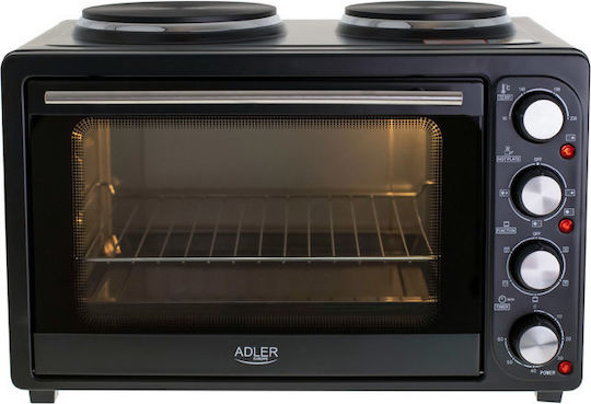 Adler AD-6020 Ηλεκτρικό Φουρνάκι 36lt με 2 Εστίες