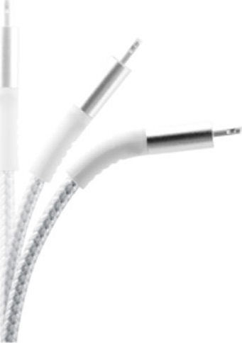 Lamtech Braided USB-A to Lightning Cable White 2m (LAM450282)