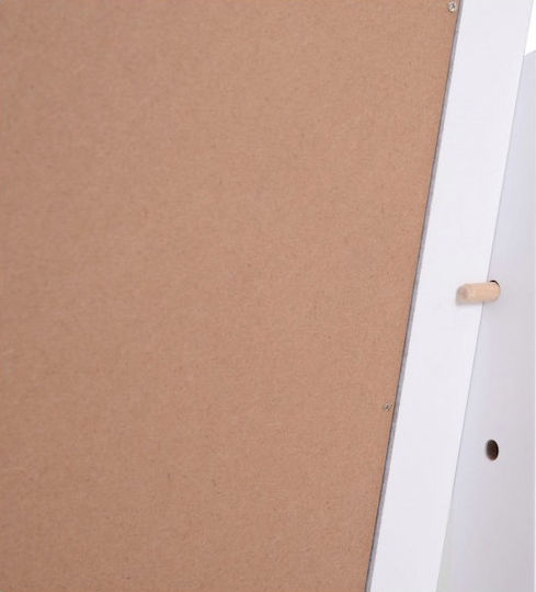 HomCom Floor Mirror with White Wooden Frame 148x47cm