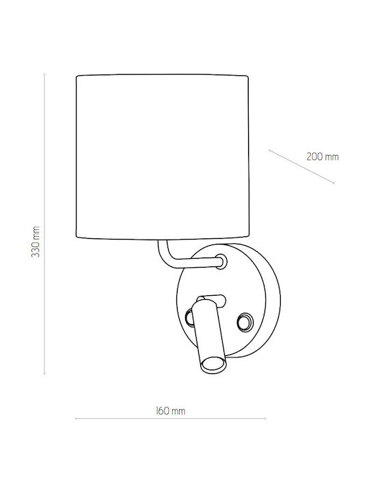 TK Lighting Enzo Φωτιστικό Τοίχου Λευκό 25x25εκ. TK Lighting Enzo Φωτιστικό Τοίχου Λευκό 25x25εκ.