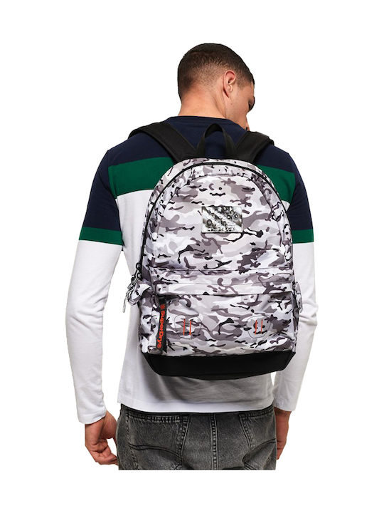 Superdry Ice Stealth Camo Montana Υφασμάτινο Σακίδιο Πλάτης Γκρι