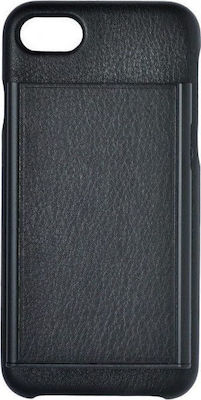 Tru Virtu Synthetic Back Cover with Credit Card Holder Black (iPhone SE 2022/2020/8/7)