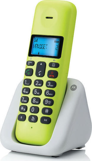 Motorola T301 Ασύρματο Τηλέφωνο με Ελληνικό Μενού Κίτρινο
