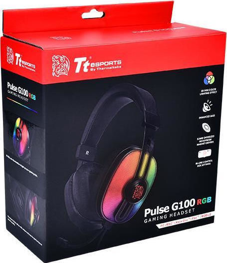Thermaltake Pulse G100 3D RGB Over Ear Gaming Headset με σύνδεση 2x3.5mm / USB