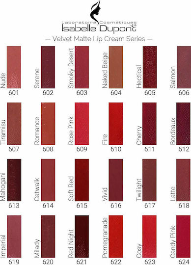 Isabelle Dupont Velvet Matte Lip Cream Long Lasting Liquid Lipstick Matte 5.5ml