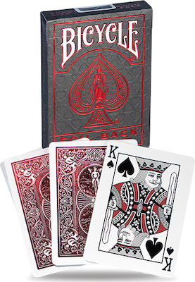 Bicycle Metalluxe Rider Back Collectible Playing Cards Laminated for Poker Red