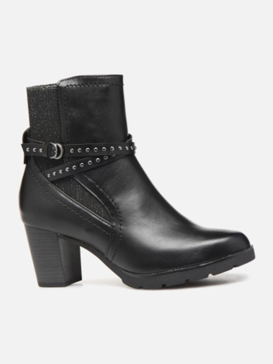 Marco Tozzi Leather Women's Ankle Boots Black