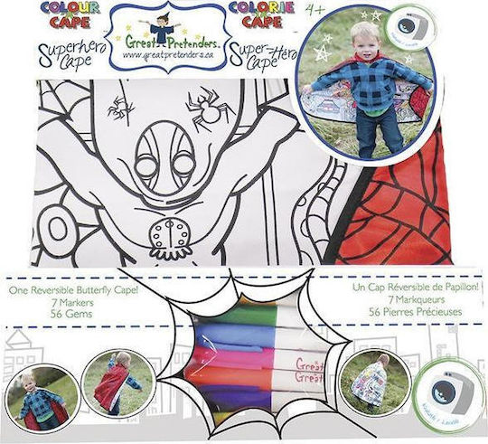 Great Pretenders Ζωγραφική Colour-a-Cape Spider Super Hero για Παιδιά 4+ Ετών