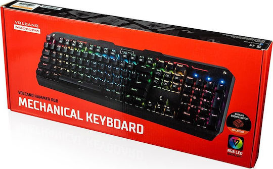 Modecom Volcano Hammer RGB Gaming-Tastatur mit Outemu Blau Schaltern und RGB-Beleuchtung (Englisch US)