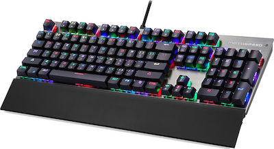 Motospeed CK108 Gaming Μηχανικό Πληκτρολόγιο με Outemu Red διακόπτες και RGB φωτισμό (Ελληνικό) Γκρι