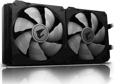 Gigabyte Aorus Liquid 280 Υδρόψυξη Επεξεργαστή Διπλού Ανεμιστήρα 140mm για Socket 1200/115x με RGB Φωτισμό
