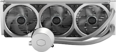 CoolerMaster MasterLiquid ML360P 120mm Triple Fan CPU Water Cooler with ARGB Lighting for AM4/1200/115x Socket White