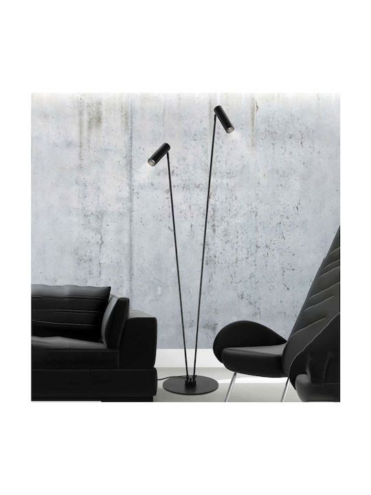 Luma Floor Lamp H200xW40cm. with Socket for Bulb GU10 Black