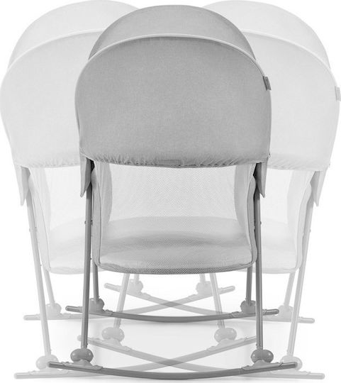 Kinderkraft Cradle Lovi with Mattress and Wheels Grey