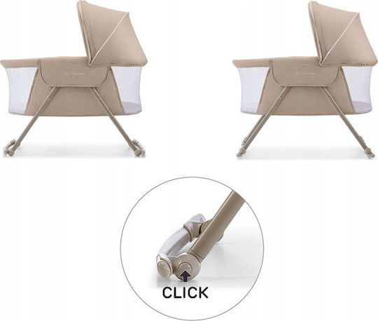 Kinderkraft Cradle Lovi with Mattress and Wheels Beige