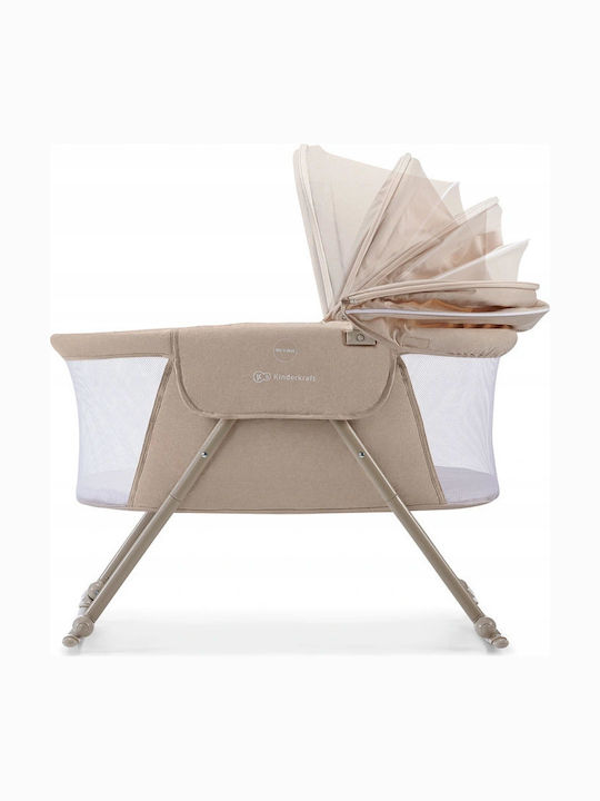 Kinderkraft Cradle Lovi with Mattress and Wheels Beige