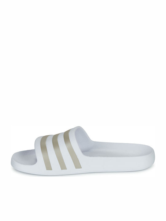 Adilette Aqua Men's Slides Cloud White / Platinum Metallic