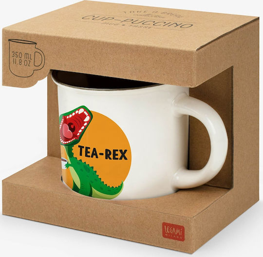 Legami Milano Tea Rex Κούπα Κεραμική Λευκή 350ml Legami Milano Tea Rex Κούπα Κεραμική Λευκή 350ml