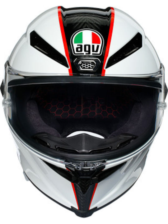 AGV Pista GP RR Multi Full Face Helmet with Pinlock DOT / ECE 22.05 1450gr Scuderia Carbon/White/Red 216031D2MY-002